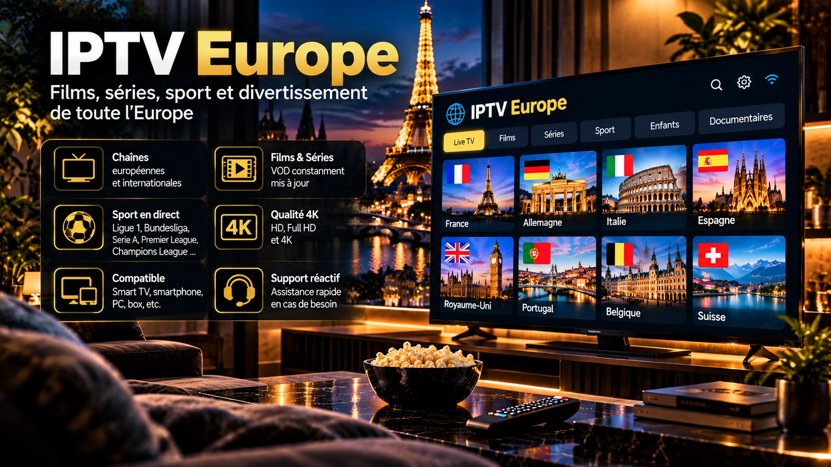 Appareils compatibles pour regarder IPTV Europe Appareils compatibles pour regarder IPTV Europe
